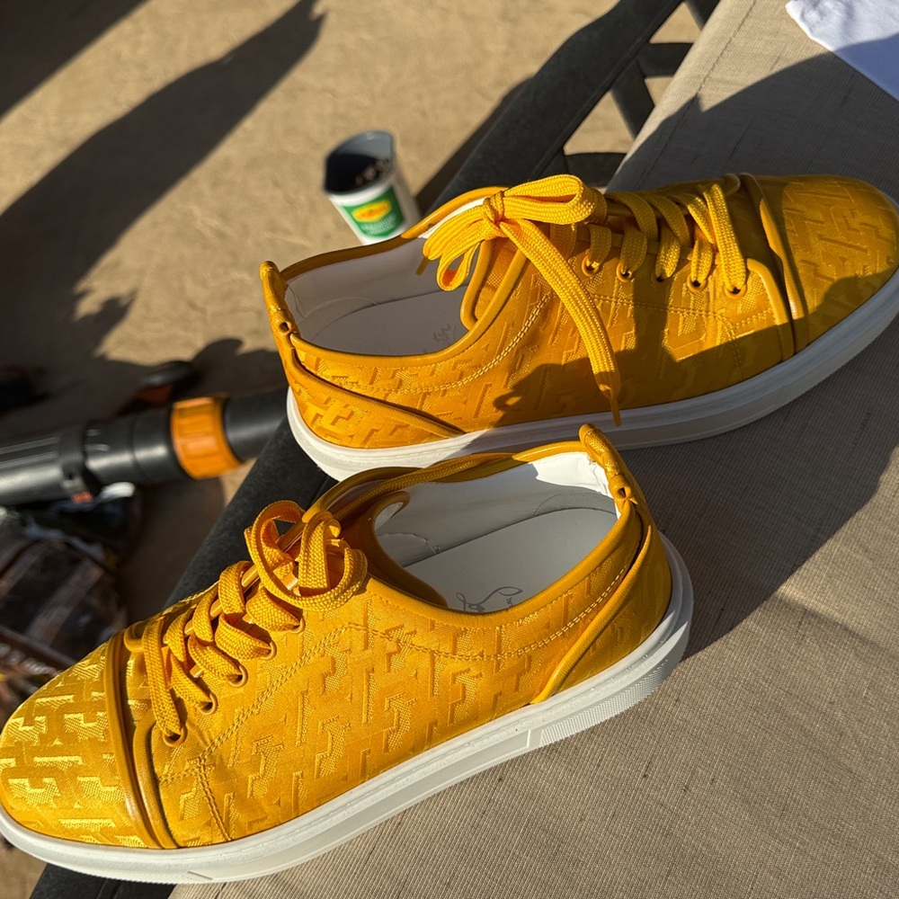 Christian Louboutin Vibrant Yellow Sneakers - Picture 2 of 9